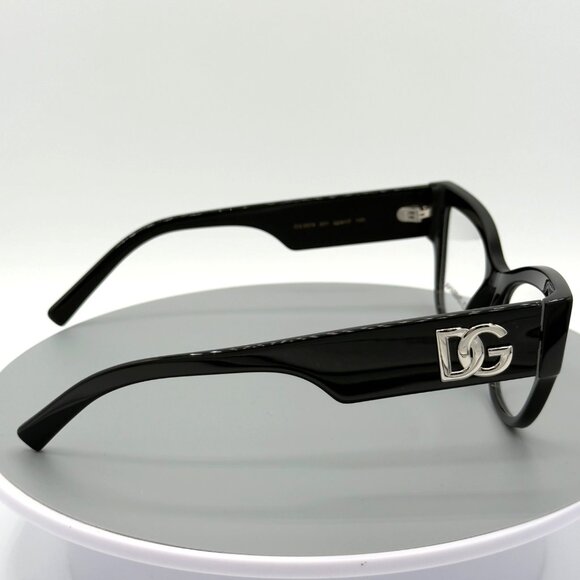 DOLCE & GABBANA DG3378 501 Black Demo Lens 55 mm Women's Eyeglasses READ - Picture 7 of 13